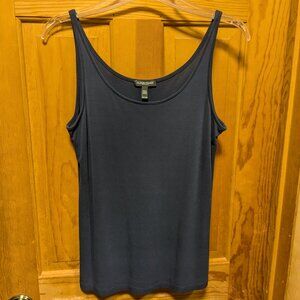 EUC Midnight Blue Stretch Silk Tank Top